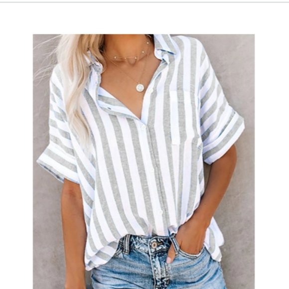 NEW Buttoned Down Work Daily Striped Shirt